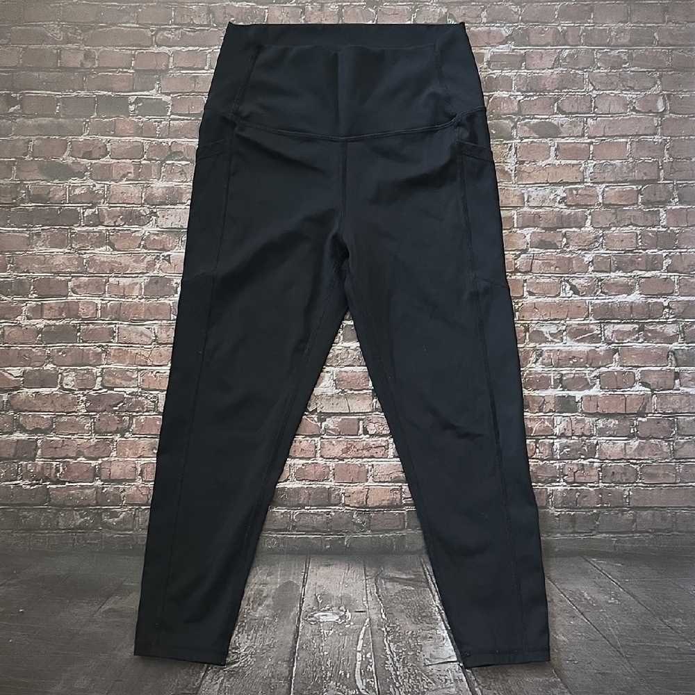 Zyia Girl's High-Waist Black Active Leggings - Size 6-8